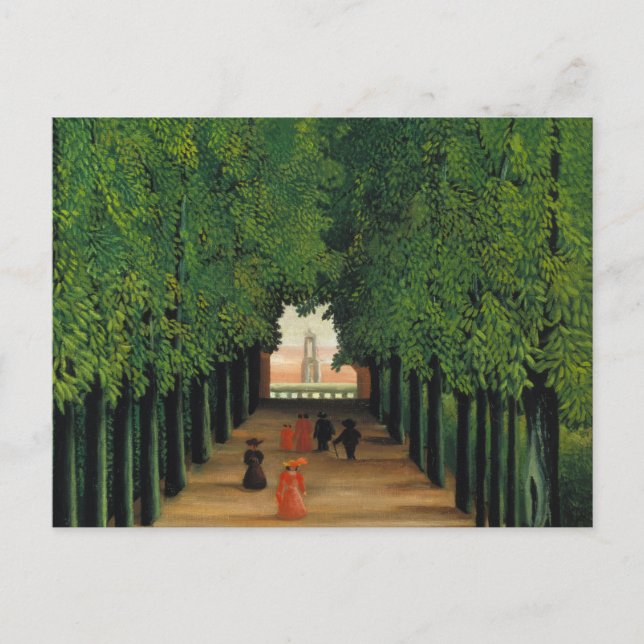 Carte Postale Henri Rousseau, Allée dans le parc à Saint-Cloud (Devant)