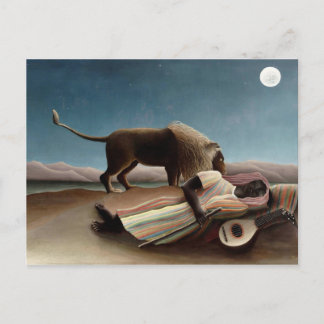 Carte Postale Henri Rousseau art : Tsigane endormie