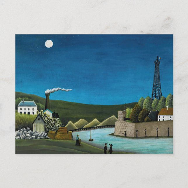 Carte Postale Henri Rousseau - La Seine à Suresnes (Devant)