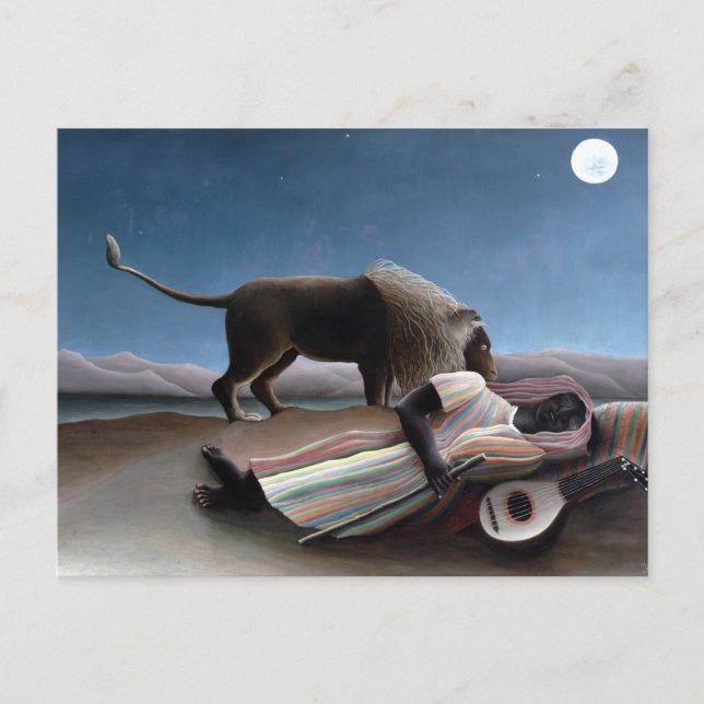 Carte Postale Henri Rousseau L'Affiche Gitane Dormante (Devant)