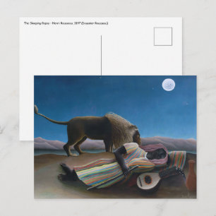 Carte Postale Henri Rousseau - Les Tziganes qui dorment