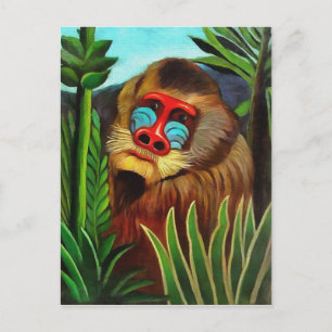 Carte Postale Henri Rousseau Mandrill Dans La Jungle Art Vintage