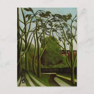 Carte Postale Henri Rousseau - Paysage sur les berges de la Bièv