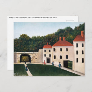 Carte Postale Henri Rousseau - Promeneurs dans un parc
