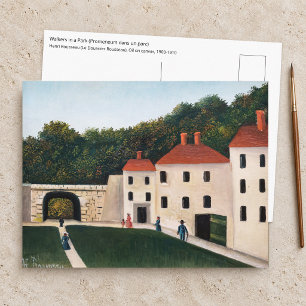 Carte Postale Henri Rousseau - Promeneurs dans un parc