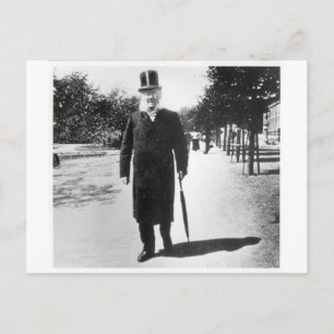 Carte Postale Henrik Ibsen (1828-1906) in Oslo, 1896 (b/w photo)