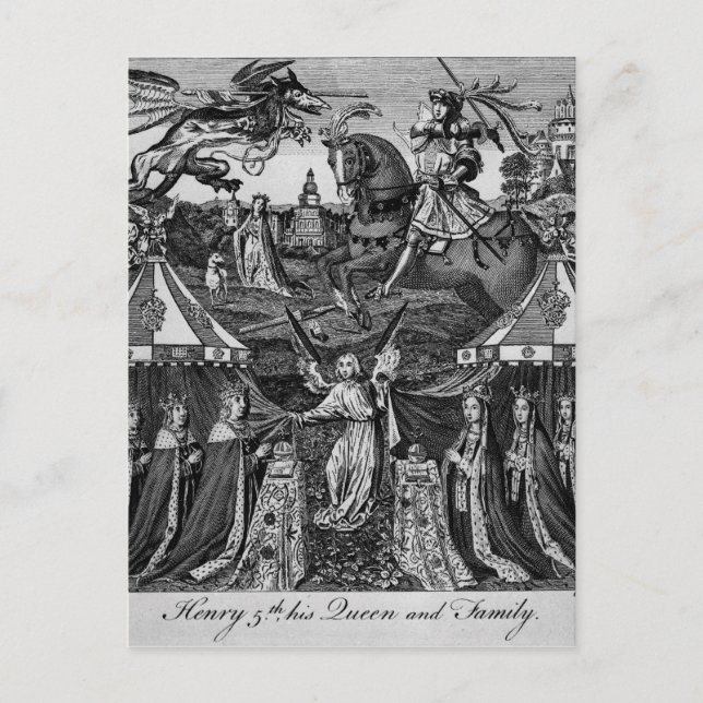 Carte Postale Henry 5th, sa reine et sa famille (Devant)