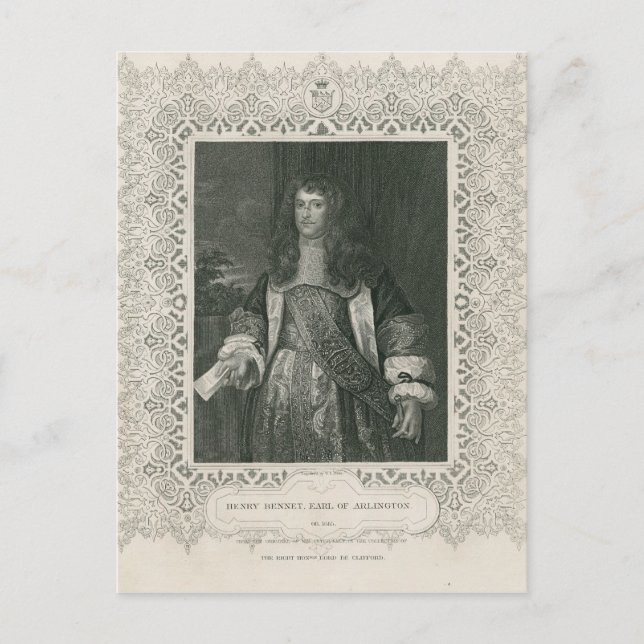 Carte Postale Henry Bennet, 1er comte d'Arlington (Devant)