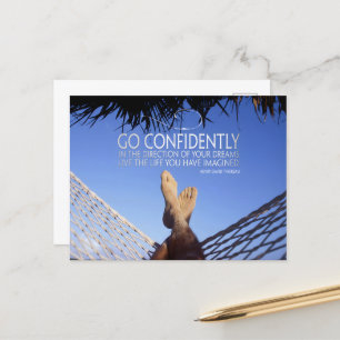 Carte Postale Henry David Thoreau Citation inspirante Confiance