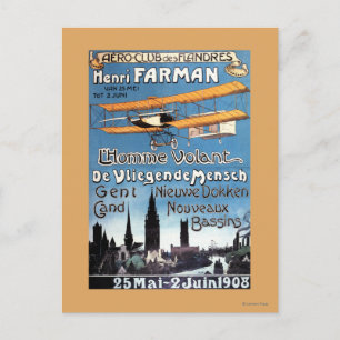 Carte Postale Henry Farman affiche de l'affiche de l'homme volan