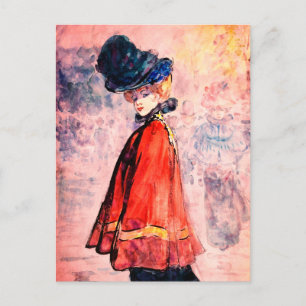 Carte Postale Henry Somm - Élégant À Red Cape