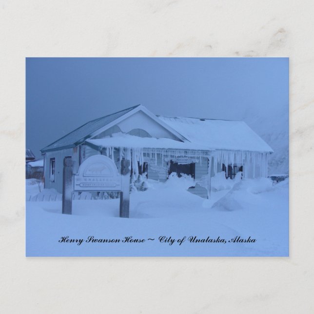 Carte Postale Henry Swanson House en hiver (Devant)