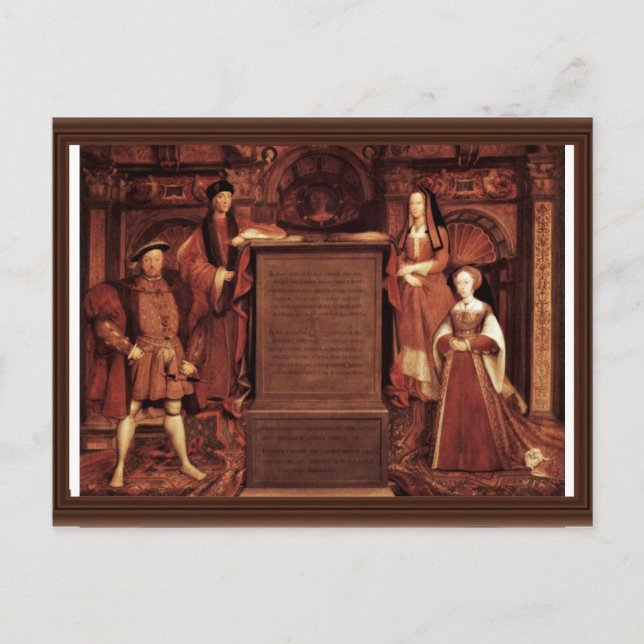 Carte Postale Henry Vii, Elizabeth Of York, Henry Viii Et Jane (Devant)