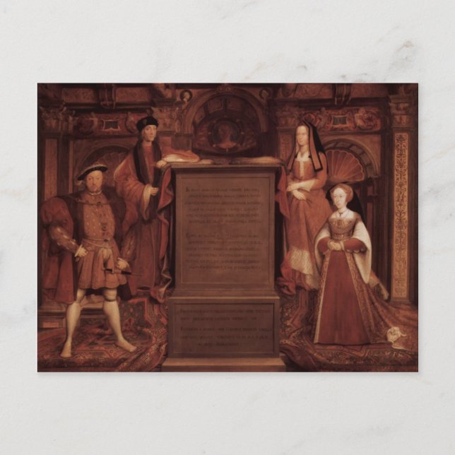 Carte Postale Henry VII&VIII, Elisabeth, Jane par Hans Holbein (Devant)