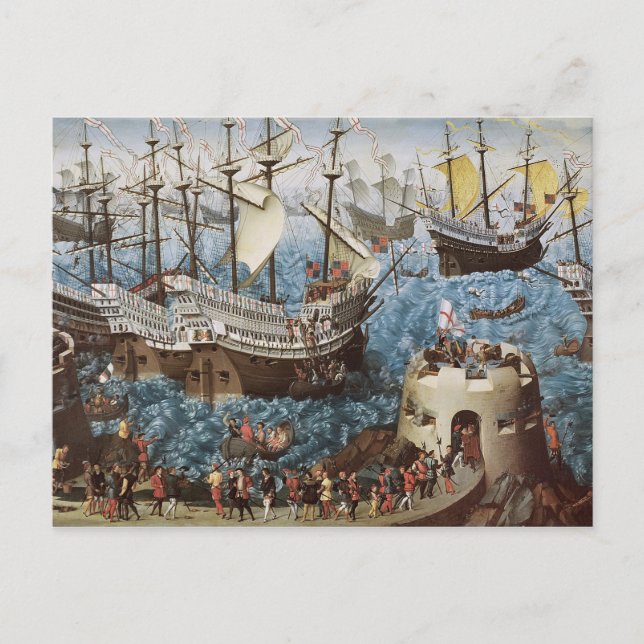 Carte Postale Henry VIII à bord du Henry Grace a Dieu (Devant)