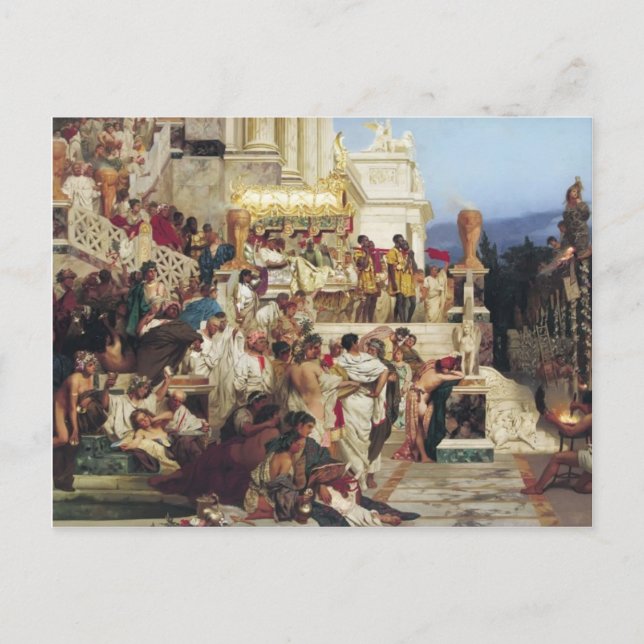 Carte Postale Henryk Siemiradzki- Torches de Nero (Devant)