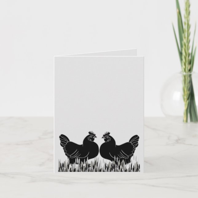 Carte postale Hens~Silhouette (Devant)