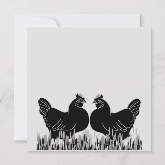 Carte postale Hens~Silhouette (Devant)