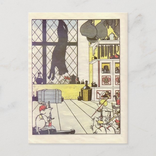 Carte Postale Heorhiy Narbut-How souris enterré le chat (Devant)