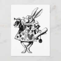 Héraut de lapin blanc en noir