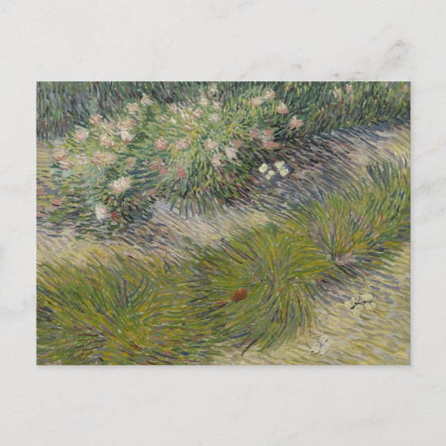 Carte Postale Herbe et papillons par Vincent van Gogh (Devant)