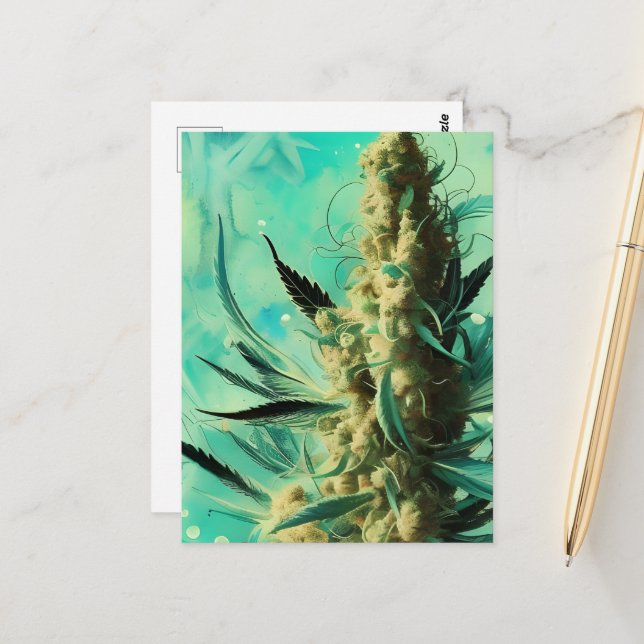 Carte Postale Herbe verte (Devant/Arrière en situation)