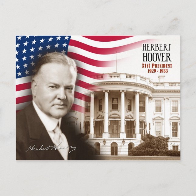 Carte Postale Herbert Hoover - 31e président des États-Unis (Devant)
