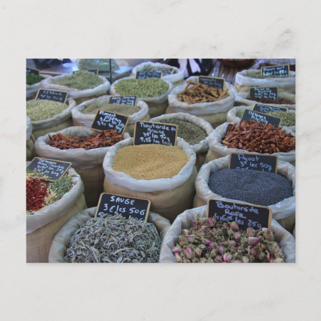 Carte Postale Herbes et épices (Devant)