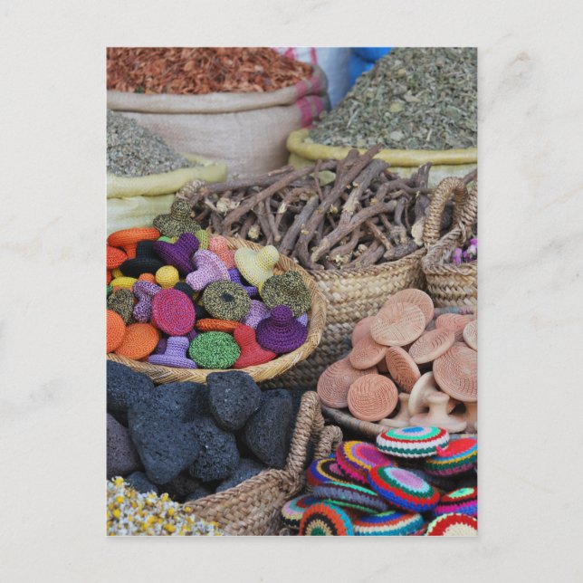 Carte Postale Herbes et épices marocaines (Devant)