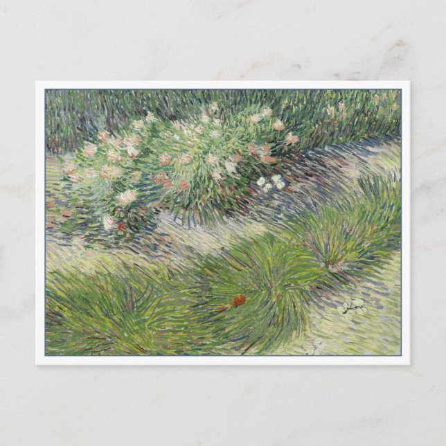 Carte Postale Herbes et papillons par van Gogh (Devant)