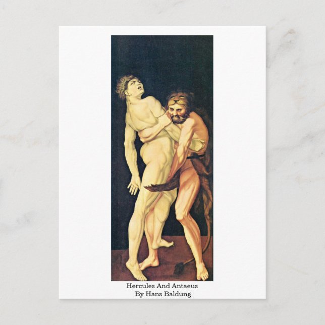 Carte Postale Hercules Et Antaeus Par Hans Baldung (Devant)