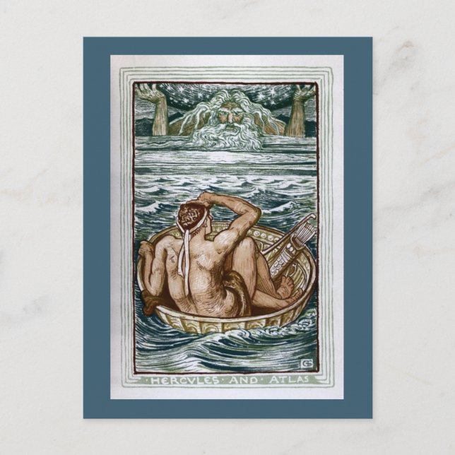 Carte Postale Hercules et Atlas (Devant)