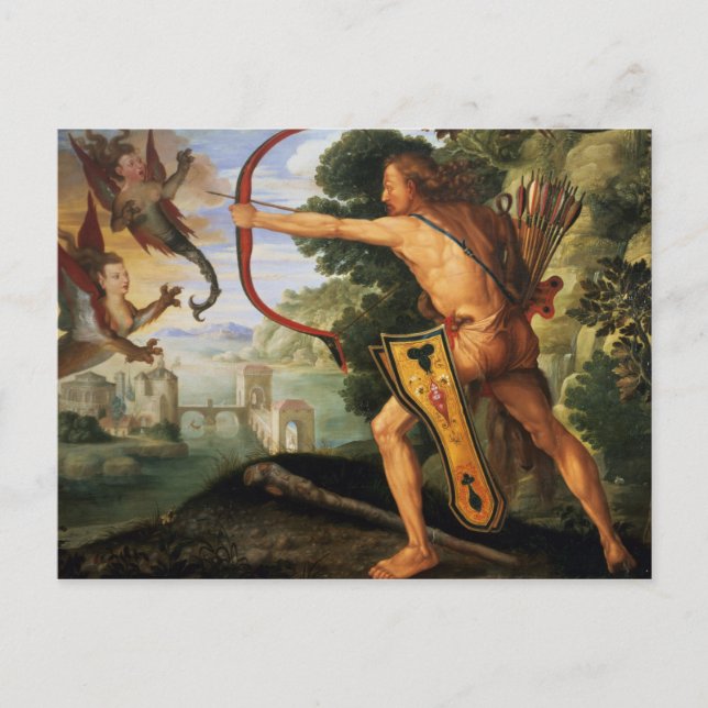 Carte Postale Hercules et les oiseaux stymphaliens, 1600 (Devant)