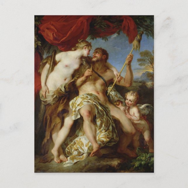 Carte Postale Hercules et Omphale, 1724 (Devant)