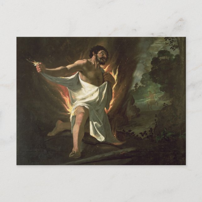 Carte Postale Hercules Tears the Burning Robe, vers 1634 (Devant)