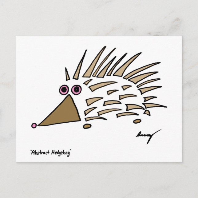 Carte postale Hérisson Abstraite (Devant)