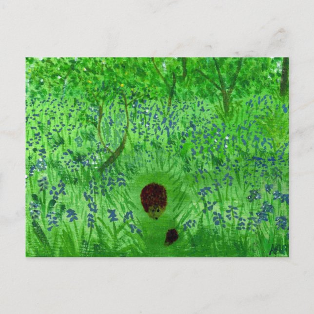 Carte Postale Hérisson Bluebell Wood (Devant)