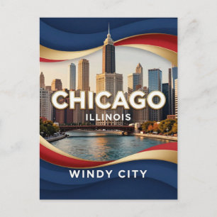 Carte Postale Héritage de la ville de Chicago Illinois