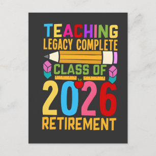 Carte Postale Héritage d'enseignement complet Promotion 2026 Ret