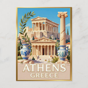 Carte Postale Héritage grec du Parthénon de l'Acropole d'Athènes