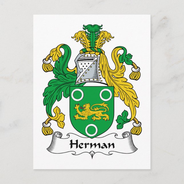 Carte Postale Herman Family Crest (Devant)