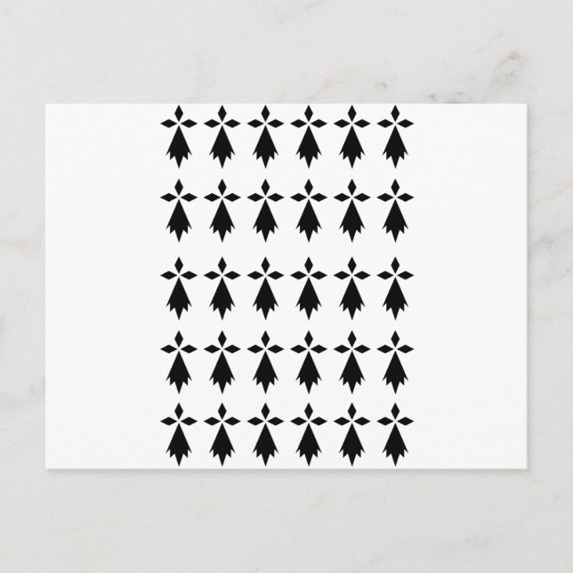 Carte Postale hermine drapeau Bretagne (Devant)