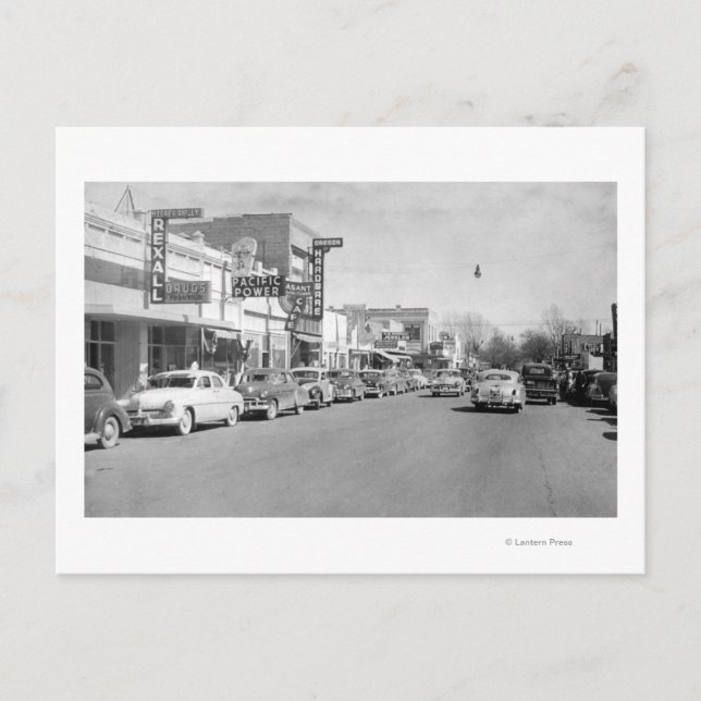 Carte Postale Hermiston, Oregon Main Street View Photographie (Devant)
