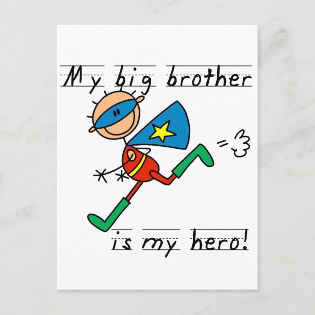 Carte Postale Hero Big Brother Tshirts et cadeaux (Devant)