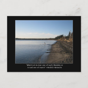 Carte Postale Heron avec la citation Nietzsche