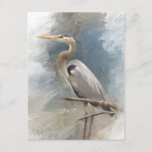Carte Postale Héron bleu