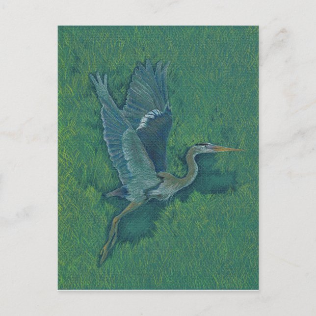 Carte Postale Heron volant (Devant)