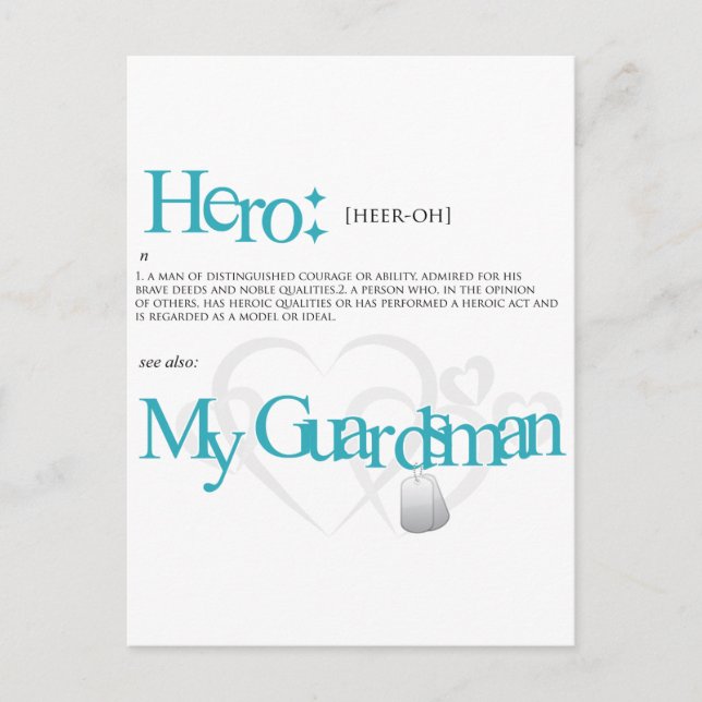 Carte Postale Héros (Devant)