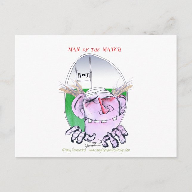 Carte Postale héros de rugby, tony fernandes (Devant)