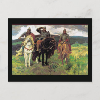 Carte Postale Héros de Victor Vasnetsov